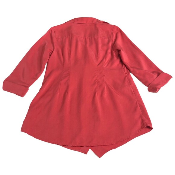 Soft Surroundings Top Womens XS Pink Asymmetrical Washed Tunic Lagenlook Blouse - Picture 9 of 16